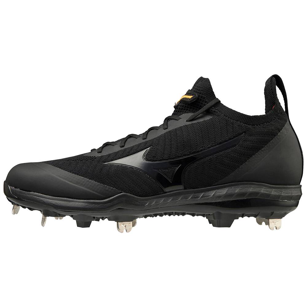 Mens Mizuno Pro Dominant Knit Metal Baseball Cleats Black Philippines (NTBMUG950)